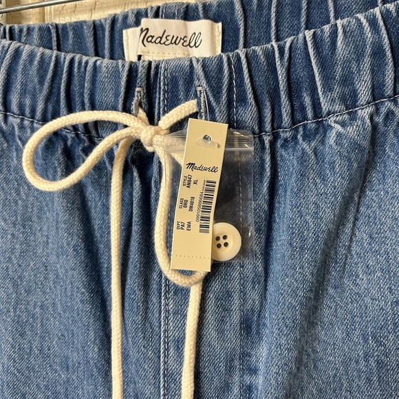 Madewell Drawstring Classic Straight Jeans, size XL. NWT. - Picture 2 of 7